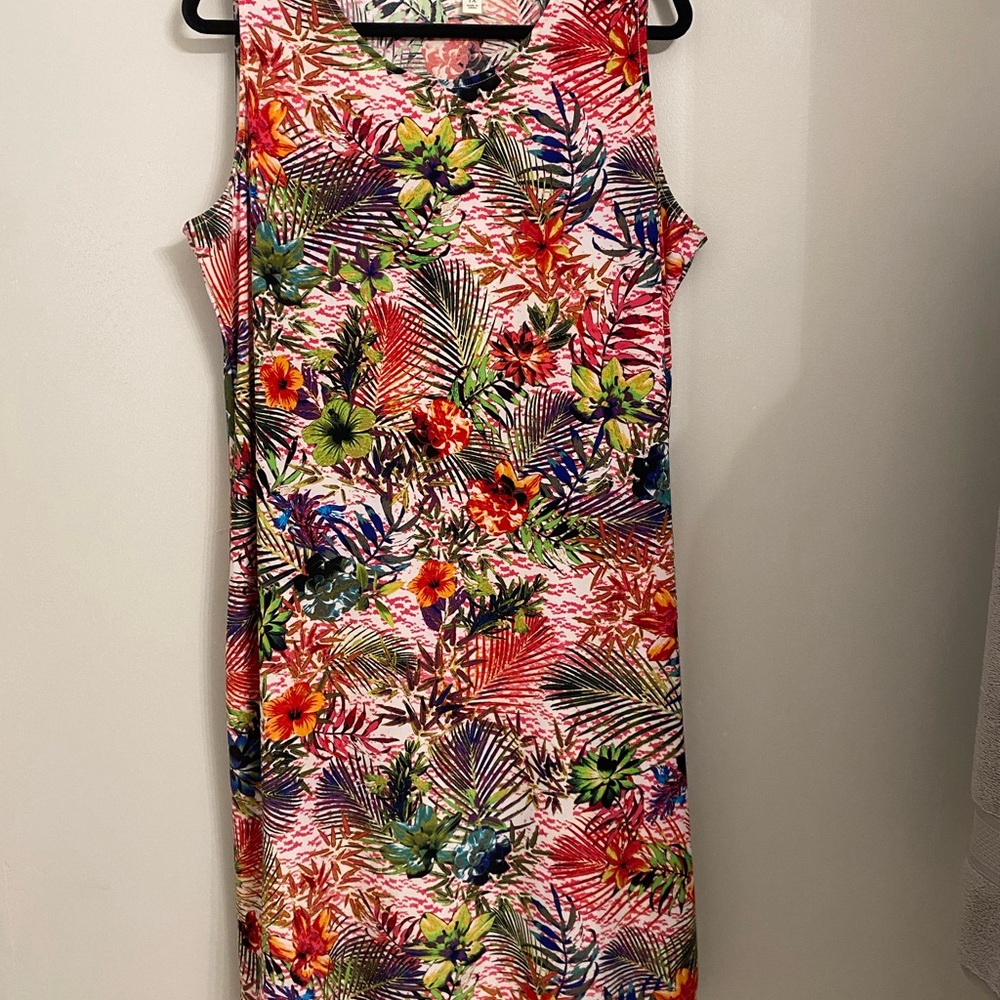 Tacera Tropical Floral Midi Dress